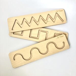 Tabliczki grafomotoryczne 3 szt. z żywicą