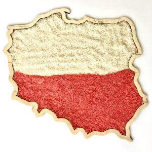 Mapa Polski - wysypywanka drewniana
