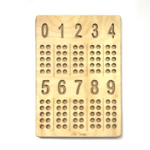 Tablica Matematyczna – sorter, wysypywanka drewniana