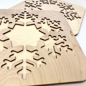 ŚNIEŻYNKA - dwustronna wysypywanka drewniana