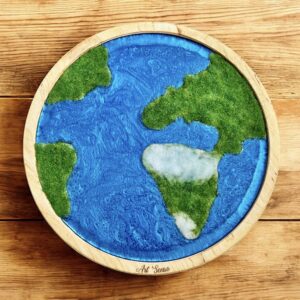 Ziemia - panel tematyczny sensoryczny, makieta Montessori