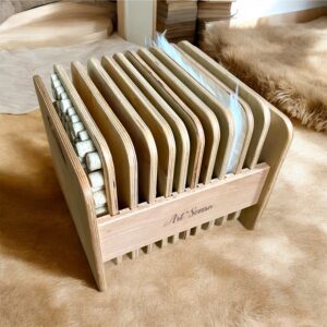 ART SENSO EXPLORER - zestaw 7 dowolnych paneli sensorycznych - ścieżka sensoryczna z drewnianą skrzynią