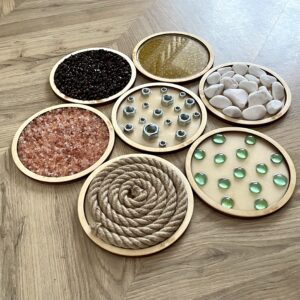 NA DOBRY POCZĄTEK - zestaw 7 bestsellerowych paneli sensorycznych - ścieżka sensoryczna w kształcie koła