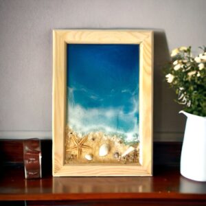 OCEAN - obraz 3D w drewnianej ramie