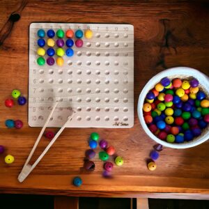 Tablica matematyczna drewniana 10x10