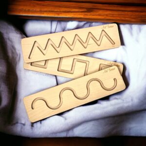 Tabliczki grafomotoryczne drewniane 3 szt.