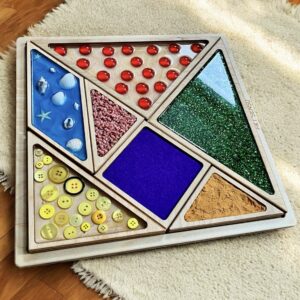 Sensoryczny TANGRAM - układanka, łamigłówka