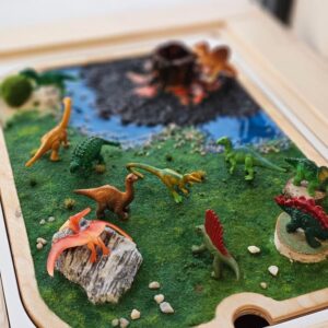 Panel tematyczny PARK JURAJSKI z wulkanem - nakładka na stolik Ikea FLISAT