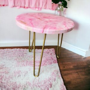 Stolik kawowy z kolekcji MARBLE - z efektem marmuru 50 cm