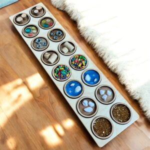 MEMORKI SENSORYCZNE z tacą panele sensoryczne 6 cm wyprzedaż